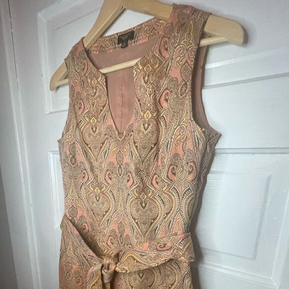 Talbots Metallic Sleeveless Dress w/ Belt - Picture 6 of 13